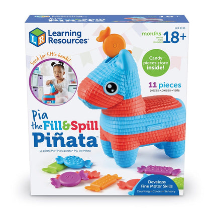 Pia The Fill & Spill Pinata, Pia The Fill & Spill Pinata,Fine Motor resources,Fine motor tools resources,Fine motor skills toys, Pia The Fill & Spill Pinata,It’s a fine motor fiesta with Pia The Fill & Spill Pinata! As children drop the rainbow coloured play sweets into the back of this colourful, tactile piñata toy, they build fine motor skills such as the pincer grasp through fun play. Drop in the sweets, and then spillIt’s a fine motor fiesta with Pia The Fill & Spill Pinata! As children drop the rainbow