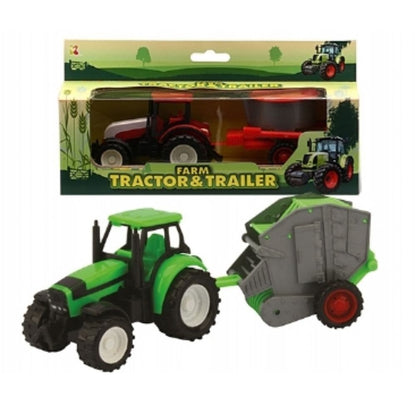 Plastic Tractor & Trailer, Plastic Tractor & Trailer,Farm toys,Farm animal toys,farm animals tub,farm animal play set,farm animals toys,farm themed toys, Plastic Tractor & Trailer,The Plastic Trailer and Tractor set is the perfect toy for kids who love farm-themed play. With this set, loading and transporting farm equipment is a breeze. The sturdy plastic construction ensures durability, so kids can engage in endless hours of imaginative play.ThisThe Plastic Trailer and Tractor set is the perfect toy for ki