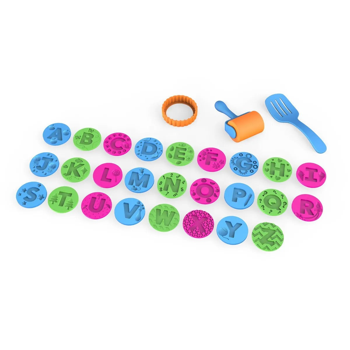 Playfoam® Sand Abc Cookies Set, Playfoam® Sand Abc Cookies Set,Playfoam Sand,Playfoam sand ABC cookies,playfoam sets,playfoam playsets, Playfoam® Sand Abc Cookies Set,Roll, stamp, and serve your way to learning the alphabet with Playfoam Sand ABC Cookies. This tactile cookie play set includes a cookie cutter, handy roller, spatula, and 26 letter stamps, each with an image of an object that begins with that letter sound. As children squash and shape their Playfoam Sand they build alp,Playfoam® Sand AbcRoll, 