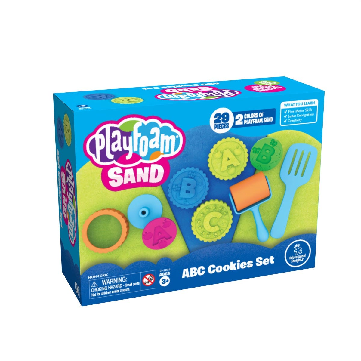 Playfoam® Sand Abc Cookies Set, Playfoam® Sand Abc Cookies Set,Playfoam Sand,Playfoam sand ABC cookies,playfoam sets,playfoam playsets, Playfoam® Sand Abc Cookies Set,Roll, stamp, and serve your way to learning the alphabet with Playfoam Sand ABC Cookies. This tactile cookie play set includes a cookie cutter, handy roller, spatula, and 26 letter stamps, each with an image of an object that begins with that letter sound. As children squash and shape their Playfoam Sand they buildRoll, stamp, and serve your w