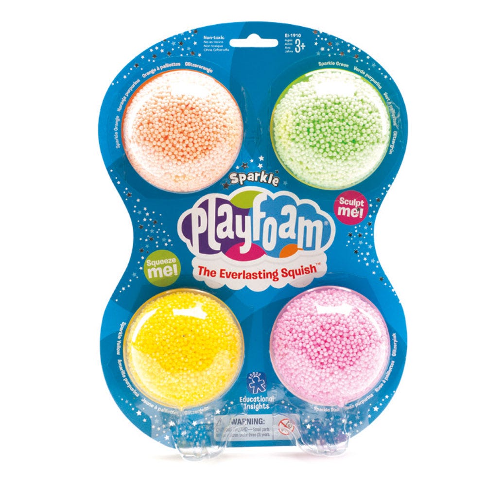 Playfoam® Sparkle Starter 4-Pack, Playfoam® Sparkle Starter 4-Pack,Playfoam Sparkle,Playfoam.Educational Insights Playfoam, Playfoam® Sparkle Starter 4-Pack,Playfoam® Sparkle Starter 4-Pack – Creative Fun with a Touch of Sparkle Get ready to sparkle and create with Playfoam® Sparkle! This amazing sensory play toy offers endless hours of fun as children sculpt, squeeze, squish, and roll the sparkly foam into any shape they can imagine. With a dash of glitter and the soft, b,Playfoam® SparklePlayfoam® Sparkle