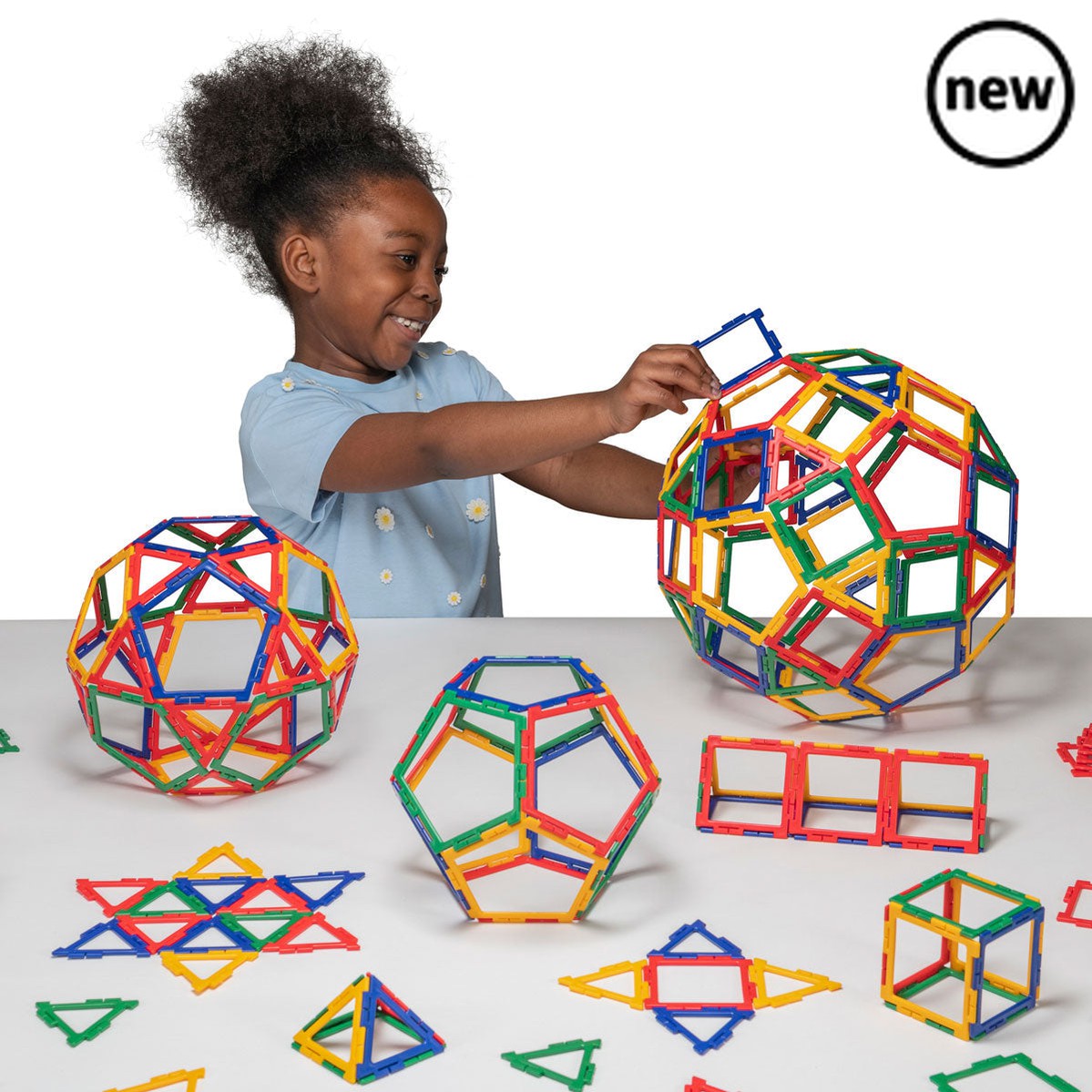 Polydron Frameworks Basic Set 280 Pieces, Polydron Frameworks Basic Set 280 Pieces,Polydron Resources,Polydron construction toys,Polydron Frameworks Basic Set 280 Pieces, Polydron Frameworks Basic Set 280 Pieces,Introduce young learners to the world of geometry and spatial reasoning with the Polydron Frameworks Basic Set. Designed specifically for smaller groups of children, this set allows for hands-on exploration of the three main shapes: triangles, squares, and pentagons.Containing a total of 280 pieces,