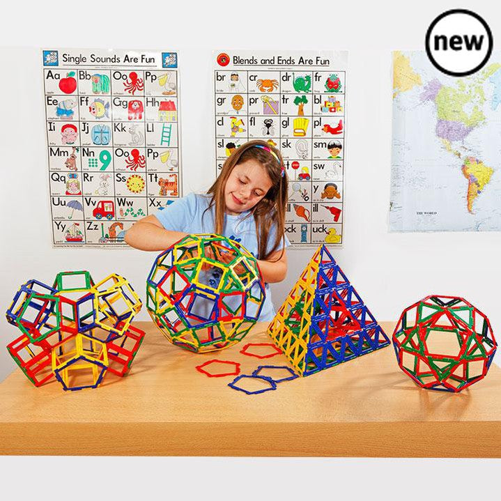 Polydron Frameworks Basic Set 280 Pieces, Polydron Frameworks Basic Set 280 Pieces,Polydron Resources,Polydron construction toys,Polydron Frameworks Basic Set 280 Pieces, Polydron Frameworks Basic Set 280 Pieces,Introduce young learners to the world of geometry and spatial reasoning with the Polydron Frameworks Basic Set. Designed specifically for smaller groups of children, this set allows for hands-on exploration of the three main shapes: triangles, squares, and pentagons.Containing a total of 280 pieces,