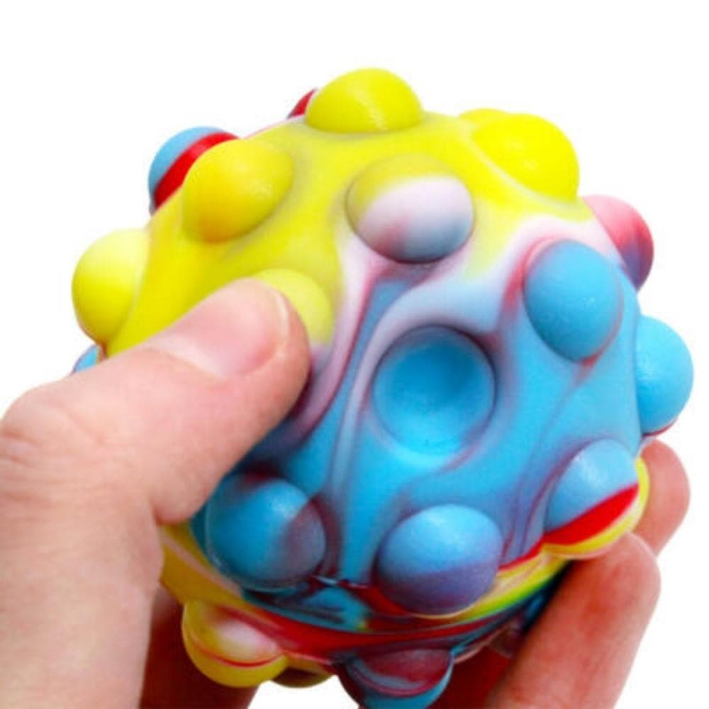 Pop N Squeeze Fidget Ball, Pop ‘N’ Squeeze Fidget Ball, Poppet Ball,Popper Stress Ball,PopIT stress ball, Pop N Squeeze Fidget Ball,The Pop N Squeeze Fidget Ball combines push popper fidget toys with a squishy, bouncy ball.This colourful Pop N Squeeze Fidget Ball pops just like reusable bubble wrap – and it bounces like a ball! Push the bubbles to see them pop! How many can you pop before they pop back out? The Viral TikTok Fidget Toy The hugely po,Pop N Squeeze Fidget BallThe Pop N Squeeze Fidget Ball comb