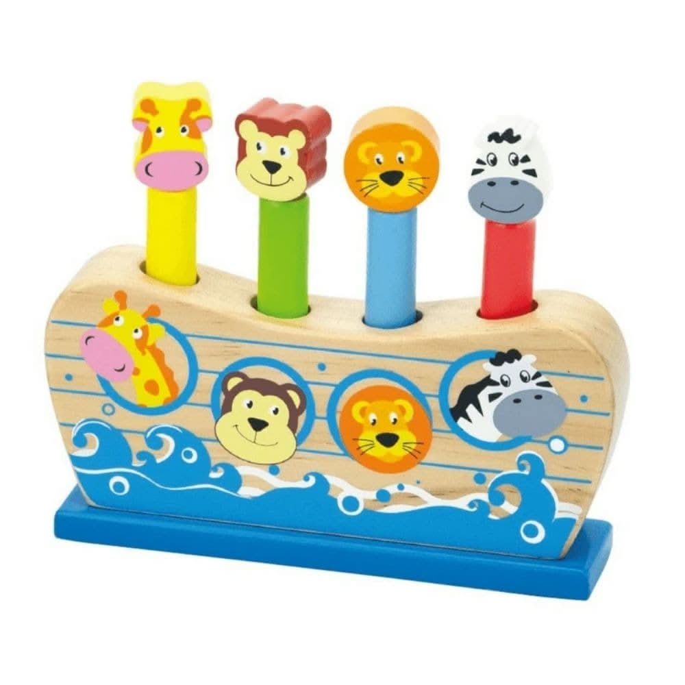 Pop Up Noahs Ark, Pop Up Noahs Ark,school resources,school numeracy resources,school classroom resources, Pop Up Noahs Ark,The Pop Up Noahs Ark is the perfect toy to engage and entertain children aged 2 years and above. Made from sturdy wooden material, this toy guarantees hours of endless fun.Watch as your little ones eagerly push the vibrant, little animals into the holes on the top of the ark. With anticipation, they will wait for the a,Pop Up NoahsThe Pop Up Noahs Ark is the perfect toy to engage and en