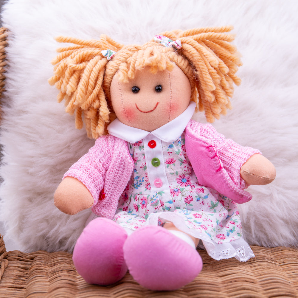 Poppy Doll - Small, , Poppy Doll - Small,Poppy Doll is ready to meet her new little best friend! Poppy is a soft and cuddly ragdoll dressed in an adorably cute outfit. This soft and cuddly doll is a fashion trendsetter with her bright dress and cute pink cardigan. She's kind and loving and likes nothing more than to share a secret and a hug. Poppy Doll’s soft,Poppy Doll - SmallPoppy Doll is ready to meet her new little best friend! Poppy is a soft and cuddly ragdoll dressed in an adorably cute outfit. This 