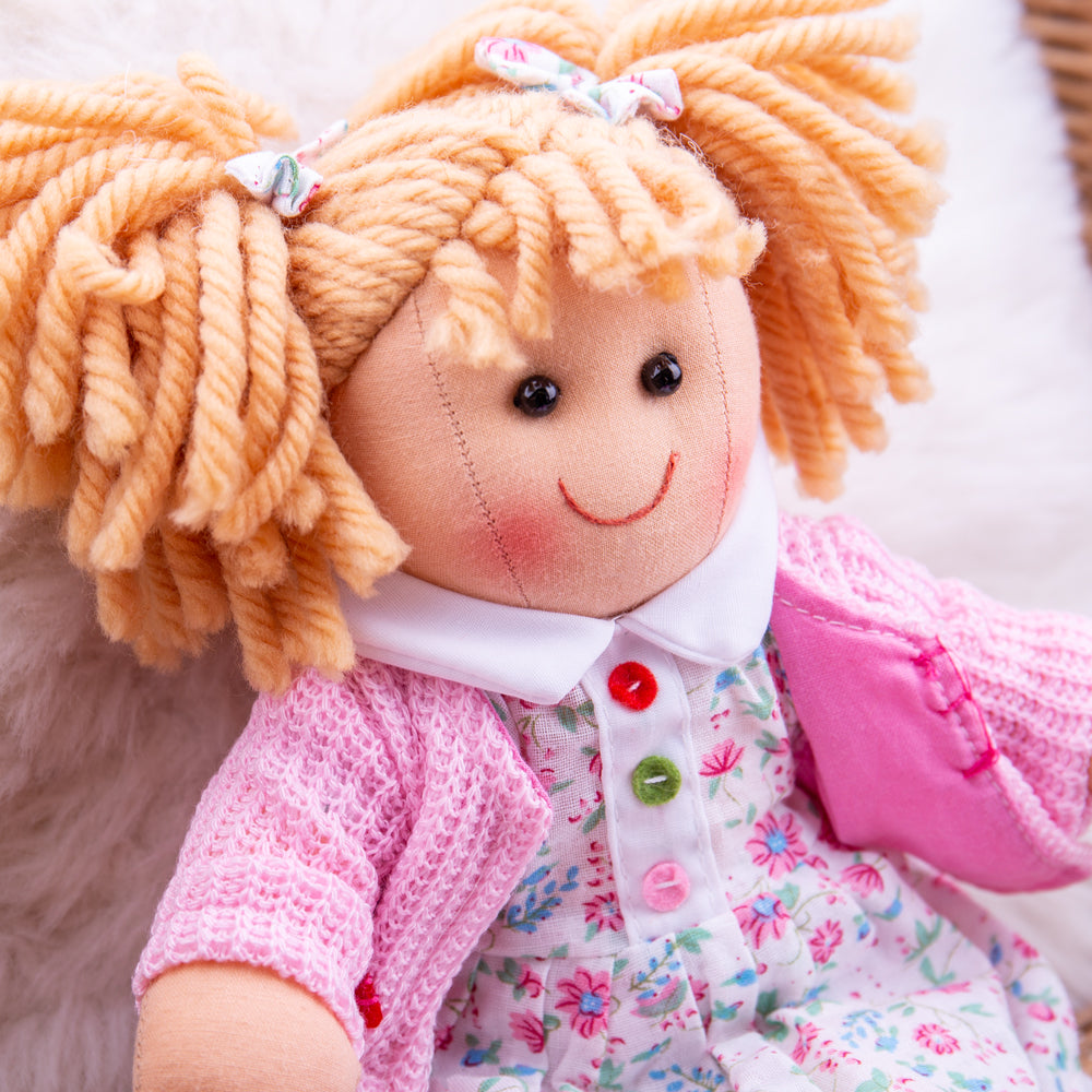 Poppy Doll - Small, , Poppy Doll - Small,Poppy Doll is ready to meet her new little best friend! Poppy is a soft and cuddly ragdoll dressed in an adorably cute outfit. This soft and cuddly doll is a fashion trendsetter with her bright dress and cute pink cardigan. She's kind and loving and likes nothing more than to share a secret and a hug. Poppy Doll’s soft,Poppy Doll - SmallPoppy Doll is ready to meet her new little best friend! Poppy is a soft and cuddly ragdoll dressed in an adorably cute outfit. This 