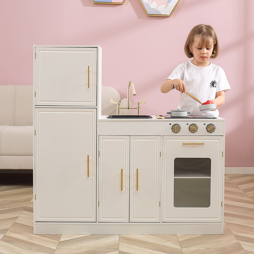 Pretty Pink Modern Kitchen W/ Light & Sound, Pretty Pink Modern Kitchen W/ Light & Sound,Pretend Play Kitchen,Pretend play shop,pretend play toys,pretend play resources,EYFS resources, Pretty Pink Modern Kitchen W/ Light & Sound,Contemporary Nordic style kitchen for little chefs. Give your guests a wonderful meal with this great kitchen playset! The kitchen features a spacious play top with an electric stove. The red stove top will light up and make bubbling sounds Children can prepare the meals for family 