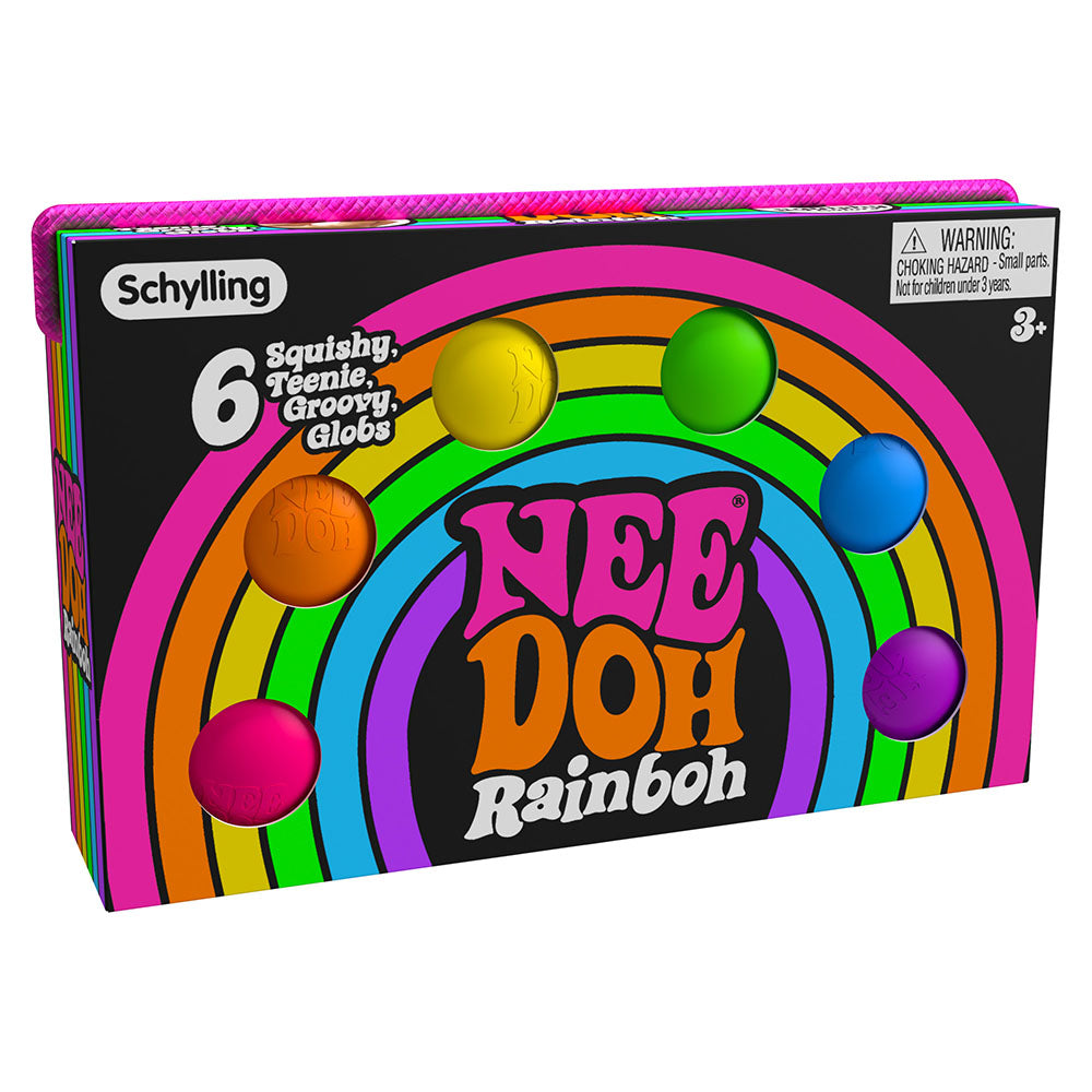 Rainboh Teenie Needoh, Rainboh Teenie Needoh,NeeDoh Balls,NeeDoh Toys,NeeDoh UK,NeeDoh UK retailer, Rainboh Teenie Needoh,Paint the rainbow with these little groovy globs! Schylling’s Rainboh Teenie NeeDoh is just like the Classic NeeDoh but in miniature. The pack comes with six NeeDoh stress balls in pink, orange, yellow, green, blue and purple. These Rainboh Teenie Needoh stress toys are helpful for children with ADD, ADHD, OCD, autism RainbohPaint the rainbow with these little groovy globs! Schylling’s R