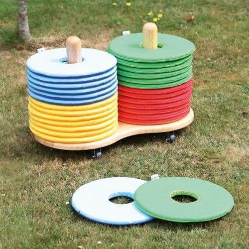 Rainbow Circular Mats & Donut Trolley, Rainbow Circular Mats & Donut Trolley,Childrens story cushions,nursery equipment,nursery seating,school seating supplier,outdoor play for schools, Rainbow Circular Mats & Donut Trolley,The Rainbow Circular Mats & Donut Trolley Set consists of 32 circular cushions which are ideal for group work. The Rainbow Circular Mats fit neatly onto the wooden trolley supplied to store away the Rainbow Circular cushion's when not in use. Brightly coloured soft circular mats suitable