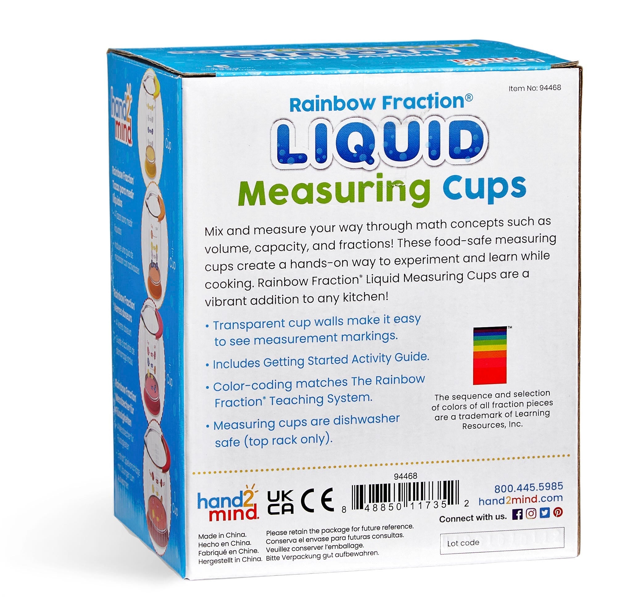 Rainbow Fraction Liquid Measuring Cups, Rainbow Fraction Liquid Measuring Cups,learning resources, learning to measure,fractions resources,EYFS measuring, Rainbow Fraction Liquid Measuring Cups,Make learning to measure easy and fun with the Rainbow Fraction Liquid Measuring Cups. These colorful, food-safe, dishwasher-safe, liquid measuring cups provide a hands-on way for children to learn measurement concepts such as volume, capacity, and fractions while cooking or engaging in imaginative play.Plus these Ra