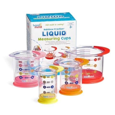 Rainbow Fraction Liquid Measuring Cups, Rainbow Fraction Liquid Measuring Cups,learning resources, learning to measure,fractions resources,EYFS measuring, Rainbow Fraction Liquid Measuring Cups,Make learning to measure easy and fun with the Rainbow Fraction Liquid Measuring Cups. These colourful, food-safe, dishwasher-safe, liquid measuring cups provide a hands-on way for children to learn measurement concepts such as volume, capacity, and fractions while cooking or engaging in imaginative play.PlusMake lea