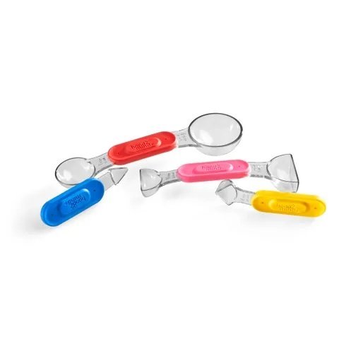 Rainbow Fraction Measuring Spoons, Rainbow Fraction Measuring Spoons, EYFS Measuring resources, classroom measuring resources, Rainbow Fraction Measuring Spoons,The Rainbow Fraction Measuring Spoons are a delightful and educational set designed to make learning about measurements and fractions fun and interactive. These spoons are an ideal tool for children to understand volume, capacity, and fractions, especially when engaged in cooking activities or playful learning.The Rainbow Fraction Measuring Spoons a