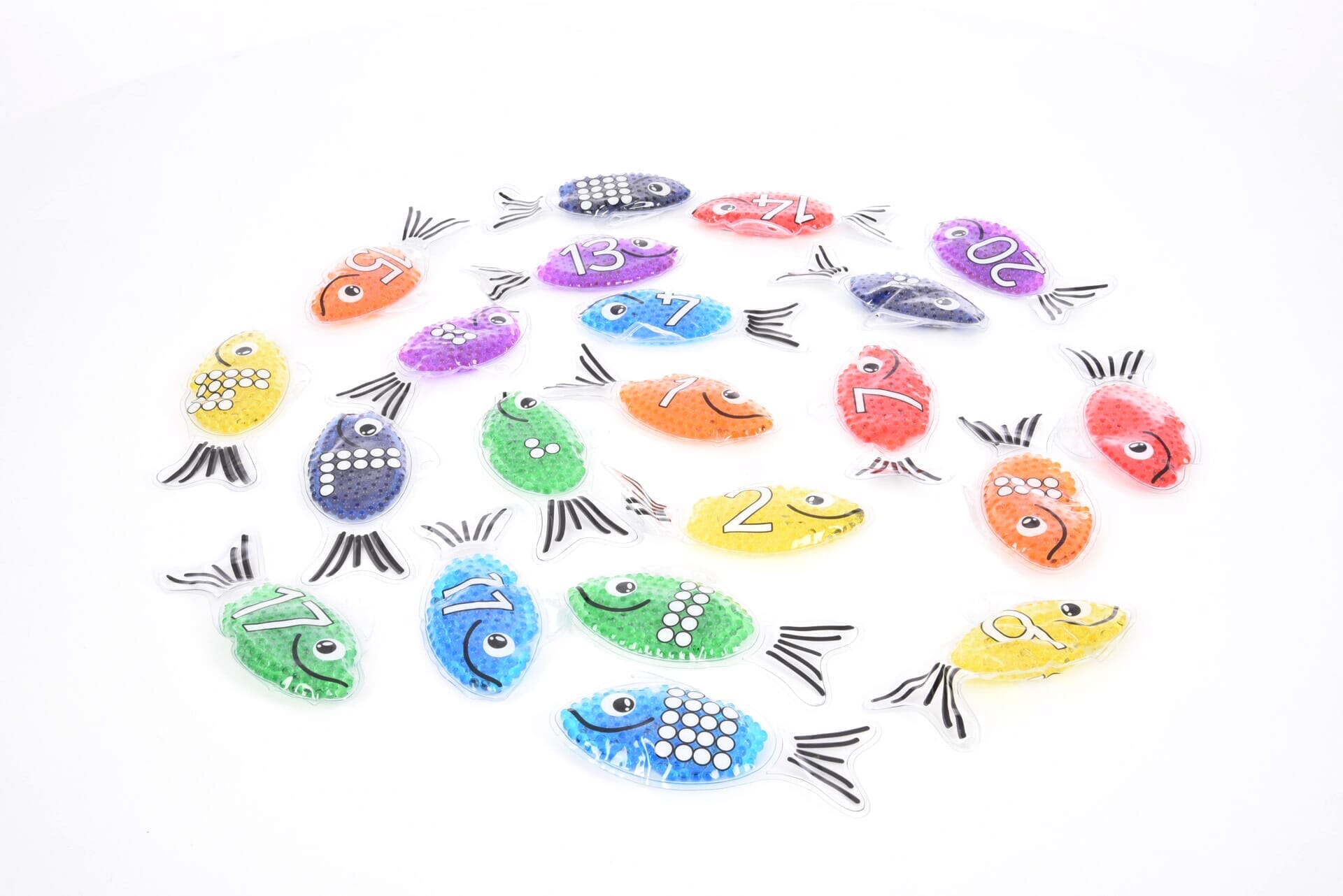 Rainbow Gel Number Fish, Rainbow Gel Number Fish,Tactile toys,light box resources,sensory light box resources,squidgy sensory toys,tactile toys, Rainbow Gel Number Fish,Vibrantly rainbow coloured Rainbow Gel Number Fish with numbers 0-20 on one side and their corresponding dots on the other. The Rainbow Gel Number Fish are Ideal for learning to count, to associate numbers with quantities, for colour recognition and for sensory play. The tactile squashy Rainbow Gel Number Fish contain ,Rainbow Gel Number Fis