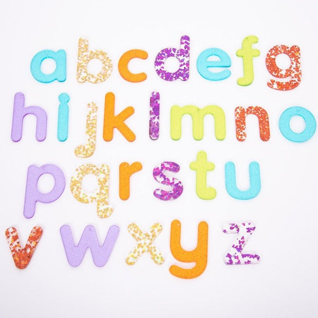 Rainbow Glitter Letters - Pk26, Rainbow Glitter Letters - Pk26,TickIT Rainbow Glitter Letters,Rainbow Glitter Letters,Rainbow Glitter Letters,sensorytoys4u discount code, Rainbow Glitter Letters - Pk26,The Rainbow Glitter Letters come as a set of 26 sparkling glitter lower case letters a-z in a child friendly font made from colourful translucent 3mm acrylic. The Rainbow Glitter Letters come in 7 colours, with the vowels in turquoise. Ideal for use on a light panel to make letter recognition interesting and 