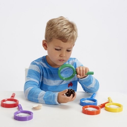 Rainbow Magnifiers Pack of 6, Rainbow Magnifiers Pack of 6,TickiT® Rainbow Magnifiers,TickiT® Rainbow,TickiT® Toys, Rainbow Magnifiers Pack of 6,TickiT® Rainbow Magnifiers are the perfect size for small hands. The brightly coloured hand magnifiers are an ideal way for your child to examine and investigate items from their natural environment, such as leaves, soil, natural patterns and insects.The lens enables up to 3x magnification for close up inspection.Rainb,Rainbow Magnifiers PackTickiT® Rainbow Magnifi