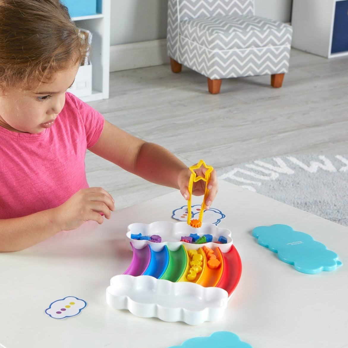 Rainbow Sorting Set, Rainbow Sorting Set,numeracy resources,school numeracy resources,school classroom resources, Rainbow Sorting Set,Rainbow Sorting Set Introduce your child to the exciting world of colours, shapes, and early maths with the vibrant Rainbow Sorting Set! This engaging preschool learning toy is designed to teach sorting, patterning, and early addition skills through a fun, hands-on activity. The set features 30 colourful counters in si,RainbowRainbow Sorting Set Introduce your child to the ex