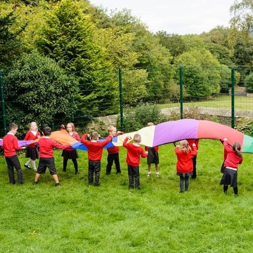 Rainbow Wave Parachute, Rainbow Wave Parachute,Sensory parachute,childrens parachute games,special needs parachute game, Rainbow Wave Parachute,Rainbow Wave Parachute – Fun and Fitness for Group Play The Rainbow Wave Parachute is a vibrant and engaging resource designed to inspire teamwork, physical activity, and imaginative play. Perfect for group participation, this brightly coloured parachute accommodates up to 30 children of all ages and abilities, makingRainbow Wave Parachute – Fun and Fitness for Grou