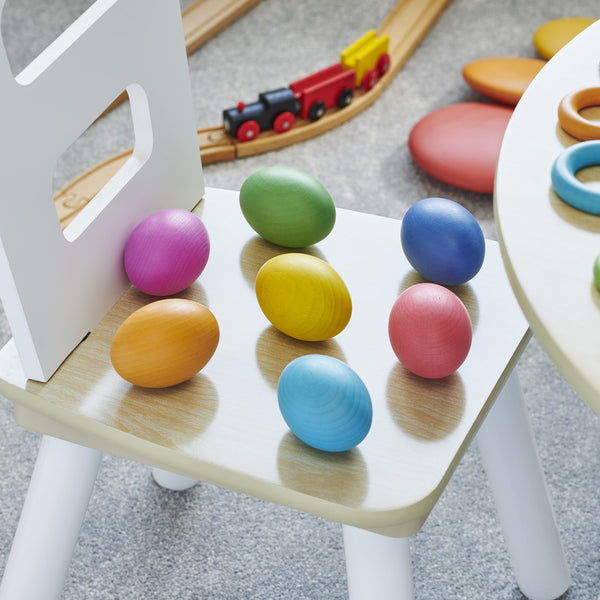 Rainbow Wooden Eggs, Rainbow Wooden Eggs,Rainbow wooden toys,rainbow wooden resources,traditional wooden toys,childrens wooden toys,durable wooden toys,educational wooden toys, Rainbow Wooden Eggs,The TickiT® Rainbow Wooden Eggs set offers a delightful way for young learners to explore colour, pattern-making, and imaginative play. Crafted from beautiful, smooth beech wood, each egg reveals the natural wood grain and comes in one of the seven vibrant colours of the rainbow. Rainbow Wooden Eggs Benefits: Crea