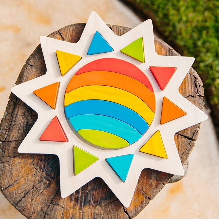 Rainbow in the Sun, Rainbow in the Sun,Freckled Frog Rainbow in the Sun wooden puzzle,wooden toy puzzles, Rainbow in the Sun,The Rainbow in the Sun is made of sturdy wooden material which ensures durability and long-lasting playtime for little ones. The vibrant colours and adorable sun shape make this Rainbow in the Sun puzzle a fun addition to playtime while still providing educational benefits. NotThe Rainbow in the Sun is made of sturdy wooden material which ensures durability and long-lasting playtime f