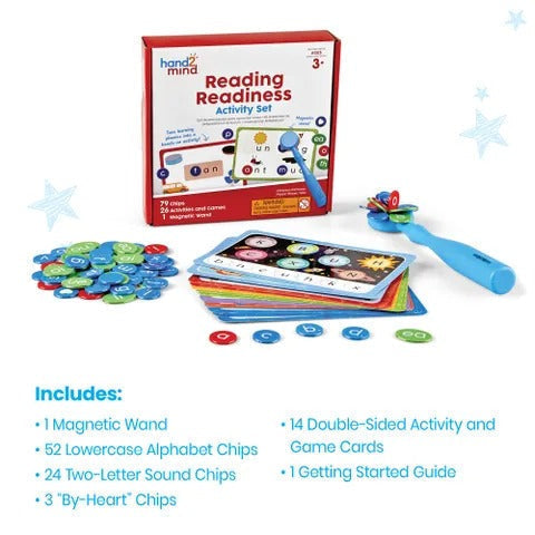 Reading Readiness Activity Set, Reading Readiness Activity Set,reading readiness set,reading resources,learning resources,reading resources,eyfs reading resources,learn to read resources, Reading Readiness Activity Set,The Reading Readiness Activity Set is great for hands-on interactive literacy learning in the classroom or at home. Children use the magnetic wand and letter and sound counters to learn upper- and lowercase letters, initial and ending sounds, and blending and segmenting sounds. The Reading Re