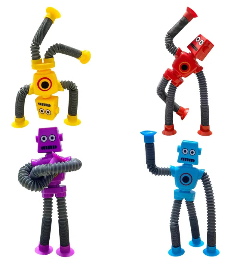 Robot Pop Tubes, Bendy Fidget Robot,Robot fidget toy,bendy fidget toys, sensory toys, Robot Pop Tubes,Robot Pop Tubes – Fun, Colourful, and Creative Fidget Toys! Introducing the Robot Pop Tubes, a vibrant and versatile fidget toy that’s perfect for sparking children’s creativity and providing endless entertainment. With their unique robot design and fun suction cup arms and legs, these pop tubes can stick to any smooth,Robot Pop TubesRobot Pop Tubes – Fun, Colourful, and Creative Fidget Toys! Introducing th