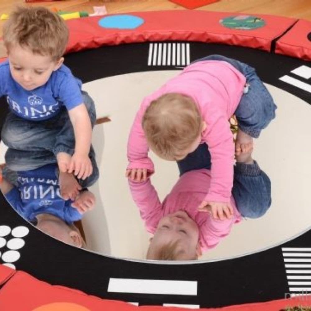 Round Visual Perception Mirror, Round Visual Perception Mirror,Visual perception toys,visual perception special needs,visual perception autism toys, Round Visual Perception Mirror,Engage your little one's senses and curiosity with the Round Visual Perception Mirror, a large floor mirror specifically designed to foster a child's development from a young age. This multi-functional Round Visual Perception Mirror is more than just a reflective surface; it's a tool for enhancing visual tracking, hand,Round Visua