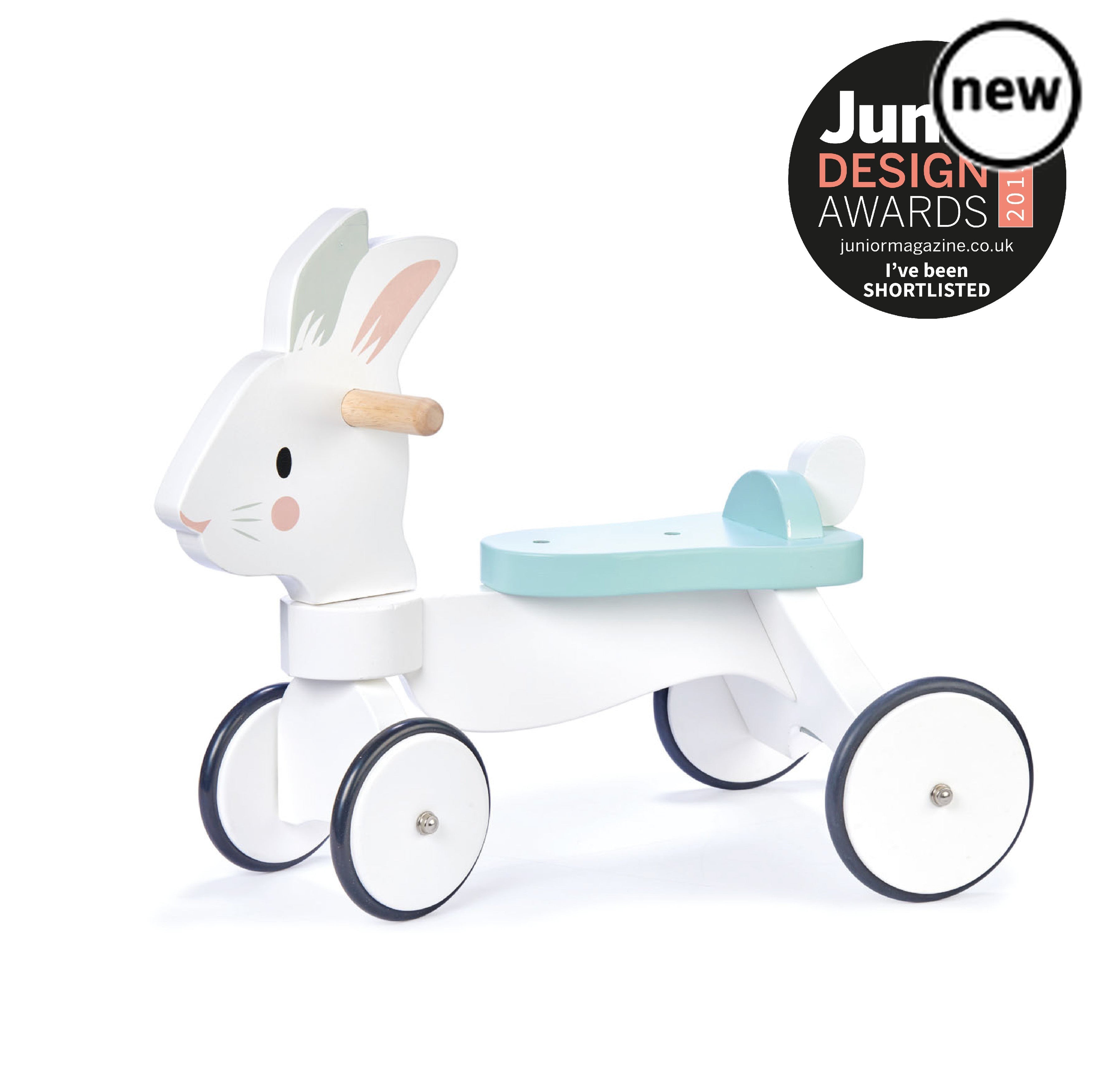 Running Rabbit Ride On, Running Rabbit Ride On,Wooden Ride On Toy,Ride on toys,wooden toys, Running Rabbit Ride On,The Running Rabbit Ride On is a delightful toy which was been shortlisted for the prestigious Junior Design Awards 2019, proving its excellence in design and quality.This classic ride on bunny rabbit is not only adorable but also extremely sturdy. The white rabbit is made from solid rubber wood, ensuring durabilityThe Running Rabbit Ride On is a delightful toy which was been shortlisted for the