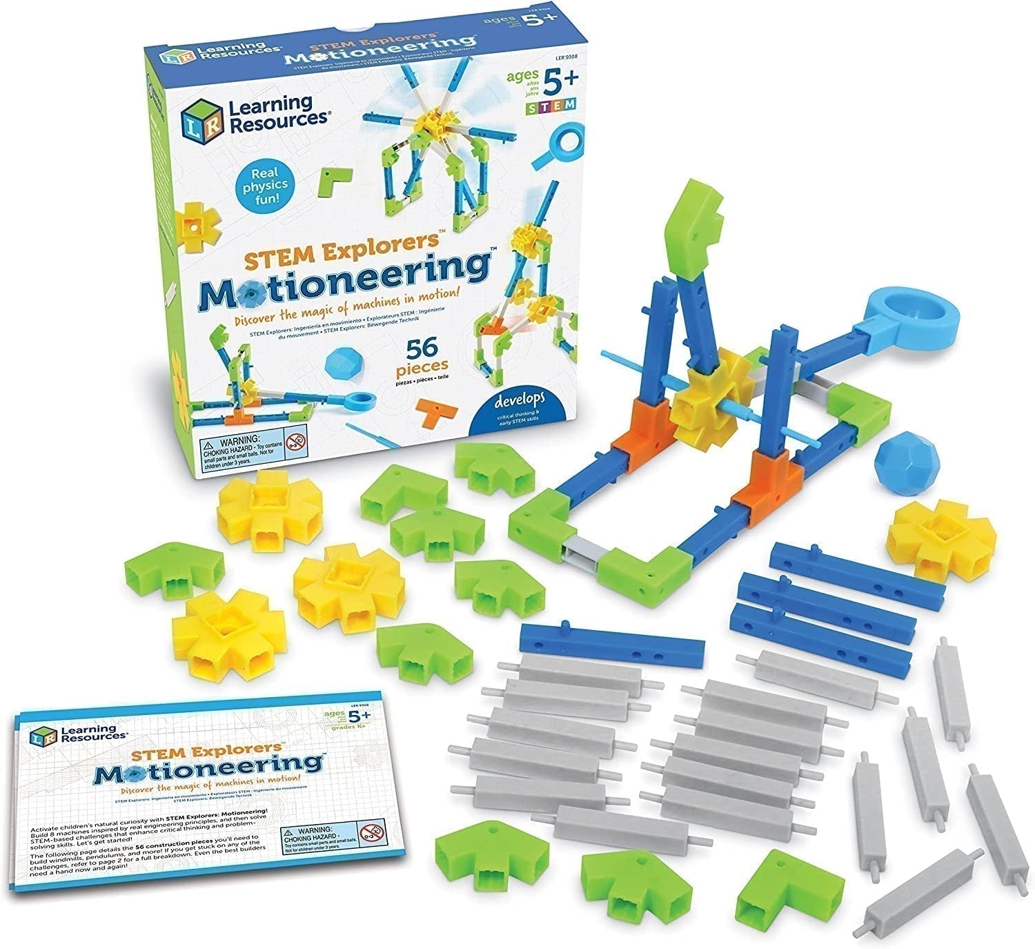 STEM Explorers - Motioneering, STEM Explorers - Motioneering,EYFS Construction resources,Construction resources,Early years construction resources, STEM Explorers - Motioneering,The STEM Explorers Motioneering set encourages planning, logical thinking and problem solving though this construction set which enables children to explore engineering and design through engaging challenges. Follow the STEM challenge builds to create moving designs, including a pendulum, catapult and windmill or creat,STEM Explorer