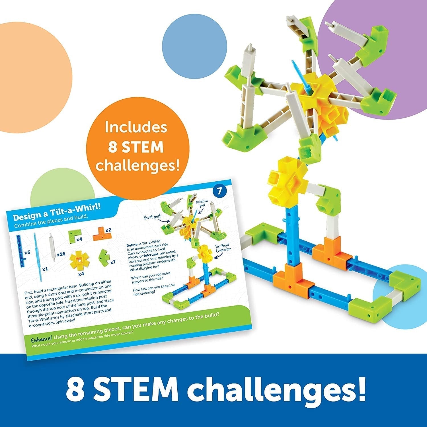 STEM Explorers - Motioneering, STEM Explorers - Motioneering,EYFS Construction resources,Construction resources,Early years construction resources, STEM Explorers - Motioneering,The STEM Explorers Motioneering set encourages planning, logical thinking and problem solving though this construction set which enables children to explore engineering and design through engaging challenges. Follow the STEM challenge builds to create moving designs, including a pendulum, catapult and windmill or creat,STEM Explorer