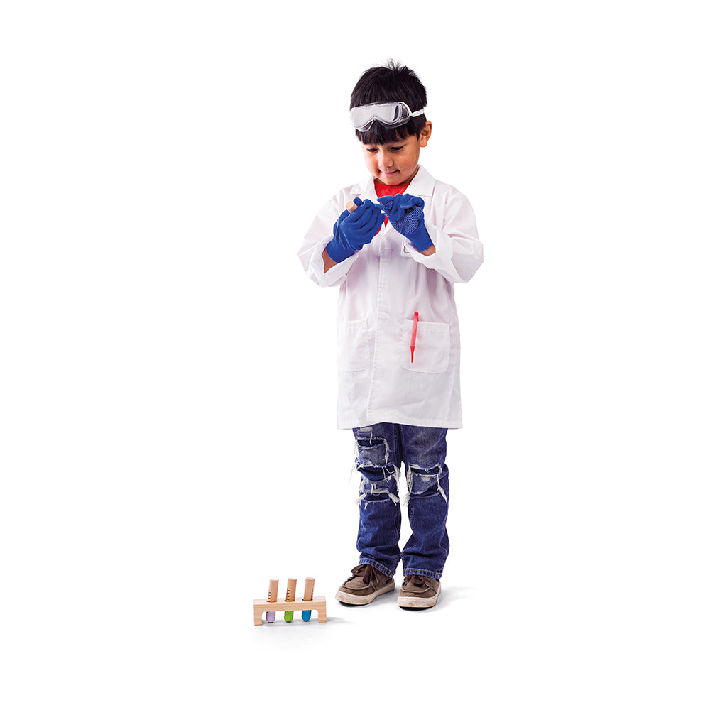 Scientist Dress Up, Scientist Dress Up,fancy dress costumes,children's dress up,children's dress up clothes, Scientist Dress Up,What concoction will be made in the science lab today? Mini scientists can make exciting new discoveries with this fantastic Scientist Kids Fancy Dress Costume. This children’s dressing up clothes set comes with a white lab coat, magnifying glass, ID badge, safety goggles, wooden test tubes in a holder and red tweezers,Scientist Dress UpWhat concoction will be made in the science l