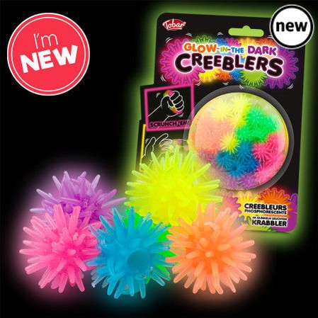 Scrunchems Glow in the Dark Creeblers, Scrunchems Glow in the Dark Creeblers,Creeblers,Fidget toys,Sensory toy,Children's sensory toys,Creeblers, Scrunchems Glow in the Dark Creeblers,The Scrunchems Glow in the Dark Creeblers tendril balls climb and tumble down walls and windows. Throw a Scrunchems Glow in the Dark Creebler at a smooth vertical surface and it will stick to it before gracefully walking down to the ground. The design of each Scrunchems Glow in the Dark Creebler is covered with tiny te,Scrunch