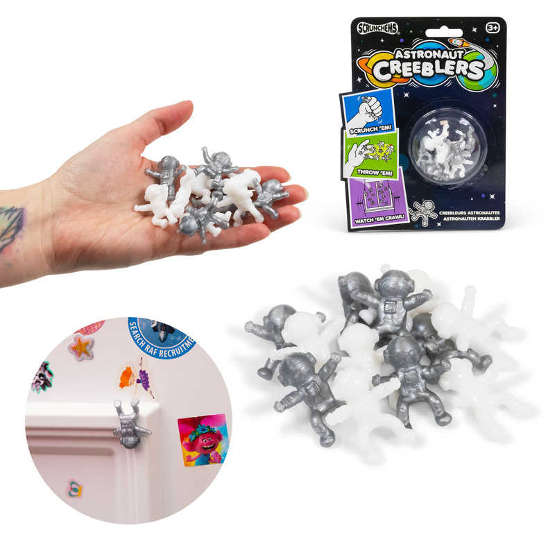 Scrunchems Spaceman Creeblers, Scrunchems Spaceman Creeblers,Sensory Fidget Toys,Scrunchems toys,Scrunchems fidget toys,Scrunchems, Scrunchems Spaceman Creeblers,Scrunchems Spaceman Creeblers – Out-of-this-World Fun! Take your playtime to new heights with Scrunchems Spaceman Creeblers! These adorable little space explorers are ready to embark on intergalactic adventures, available in sleek white and chrome colours. Perfect for kids and adults alike, these stretchy, squishy spac,Scrunchems SpacemanScrunchems