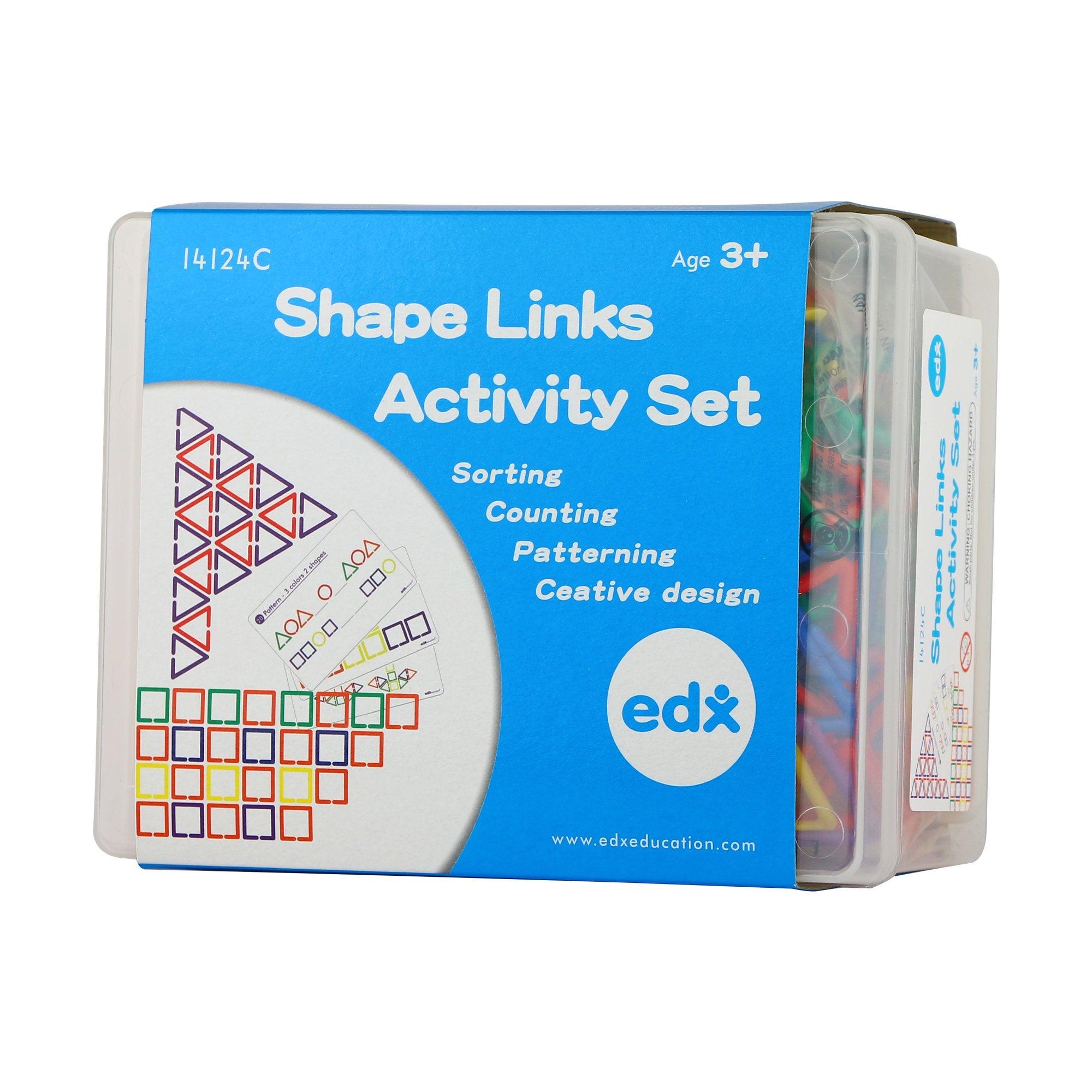 Shape Links Activity Set, Shape Links Activity Set,Fine motor skills games,school numeracy resources,classroom numeracy resources, Shape Links Activity Set,Our edx education® Shape Links Activity Set makes learning maths and shapes fun and engaging. With 360 links in 3 different shapes and 6 bright colours, children can connect the shapes together to form interesting geometric structures. Ideal for sorting, classifying, pattern making, sequencing and just being creative. ,Shape Links Activity SetOur edx edu