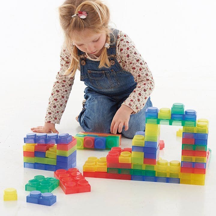 SiliShapes Soft Bricks Pk24, SiliShapes Soft Bricks Pk24,TickiT SiliShapes Soft Bricks,early years resources,childrens building bricks,light box resources,sensory building block bricks, SiliShapes Soft Bricks Pk24,The TickiT® SiliShapes Soft Bricks are thoughtfully designed to provide toddlers and young children with their first experience of building and stacking. Made from soft, flexible, see-through silicone, these bricks offer a unique sensory experience while remaining safe, durable, and easy for littl