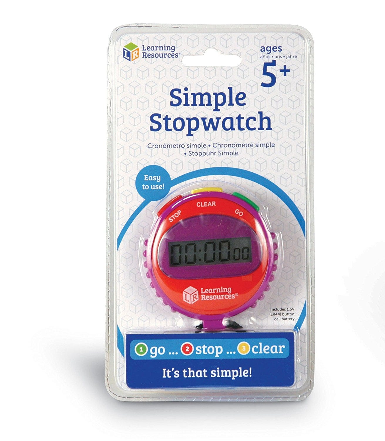 Simple Stopwatch, Simple Stopwatch,school stop watch,special needs stop watch,learning resources stop watch, Simple Stopwatch,On your mark get set.go! Great for races, games and other timed activities, this simple stopwatch is easy to use, making it perfect for both children and adults. The Easy-to-use simple stopwatch has a chunky design which is ideal for small hands with three Simple button functions; green for go, red for stop and yellow ,Simple StopwatchOn your mark get set.go! Great for races, games a