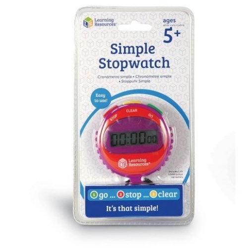 Simple Stopwatch, Simple Stopwatch,school stop watch,special needs stop watch,learning resources stop watch, Simple Stopwatch,Learning Resources Simple Stopwatch On your mark, get set, go! The Learning Resources Simple Stopwatch is perfect for races, games, and any timed activities, making it a versatile tool for children and adults alike. Designed for simplicity and ease of use, this stopwatch features an intuitive interface with three brigh,SimpleLearning Resources Simple Stopwatch On your mark, get set, 