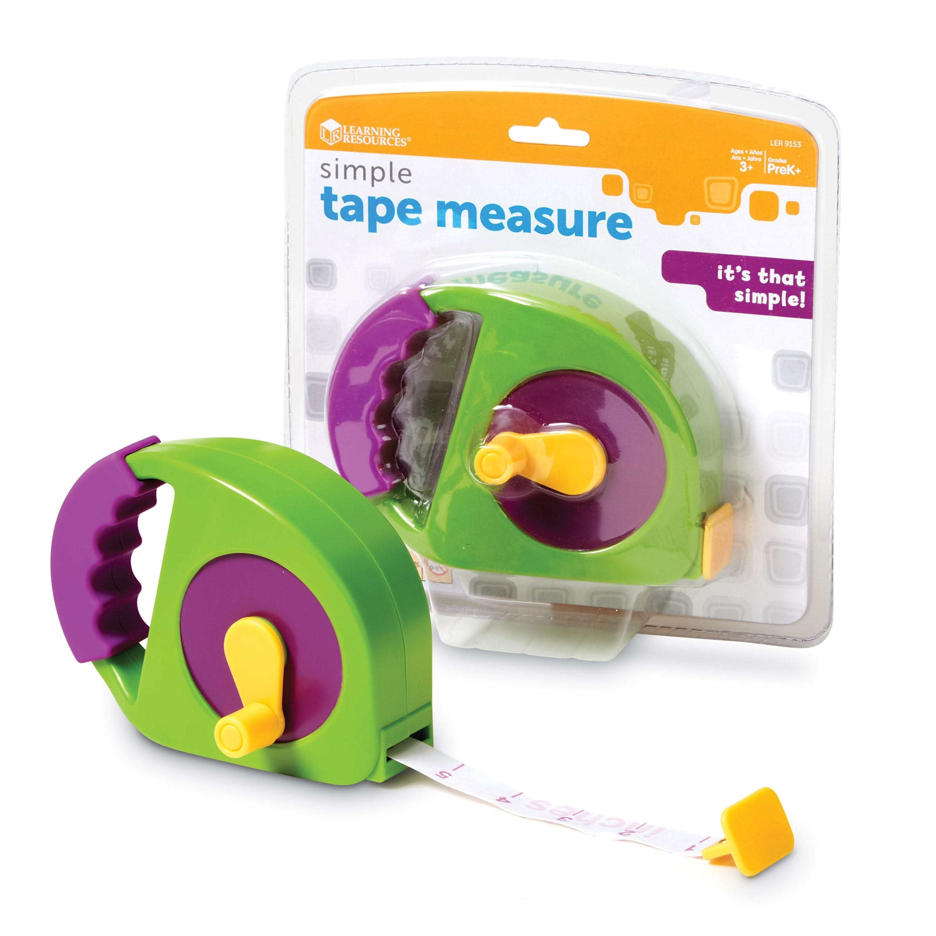 Simple Tape Measure, Simple Tape Measure,Learning Resources Simple Tape Measure,Learning Resources, Simple Tape Measure,The Simple Tape Measure is a versatile tool that is perfect for little explorers and doers. Designed with children in mind, this manual-wind tape measure is the perfect size for small hands to operate.With its appealing and contemporary design, this tape measure is sure to capture the attention and imagination of child,SimpleThe Simple Tape Measure is a versatile tool that is perfect for l