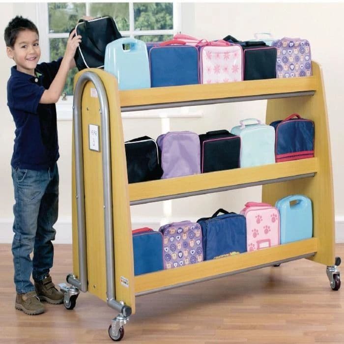 Single Lunchbox Trolley, Single Lunchbox Trolley,Tuf 2 classroom lunchbox trolley,school classroom trolley,school lunchbox storage unit, Single Lunchbox Trolley,Grumbling tummies equals unhappy children, so make the lunchtime scramble less frenzied and more efficient with this double-sided lunchbox trolley. The Tuf2™ Single Lunchbox Trolley has capacity for up to 30 lunch bags, children can neatly store their lunches on arrival and quickly find them again at dinner time. The T,Single Lunchbox TrolleyGrumbli