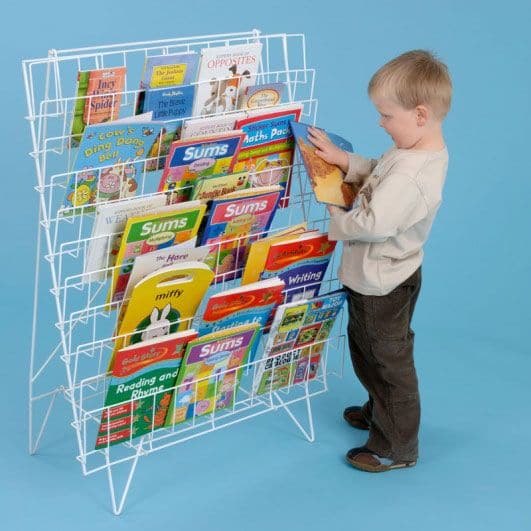 Single Sided Floor Standing Book Rack, Single Sided Floor Standing Book Rack,School book racks,vertical book racks,classroom book racks,classroom equipment, Single Sided Floor Standing Book Rack,This single sided mobile book rack holds books face on and is ideal for moving books between classrooms. The Single Sided Floor Book Rack has a plastic coated finish for easy cleaning. The Single Sided Floor Standing Book Rack is a great value book storage solution for any classroom or early years setting.This singl