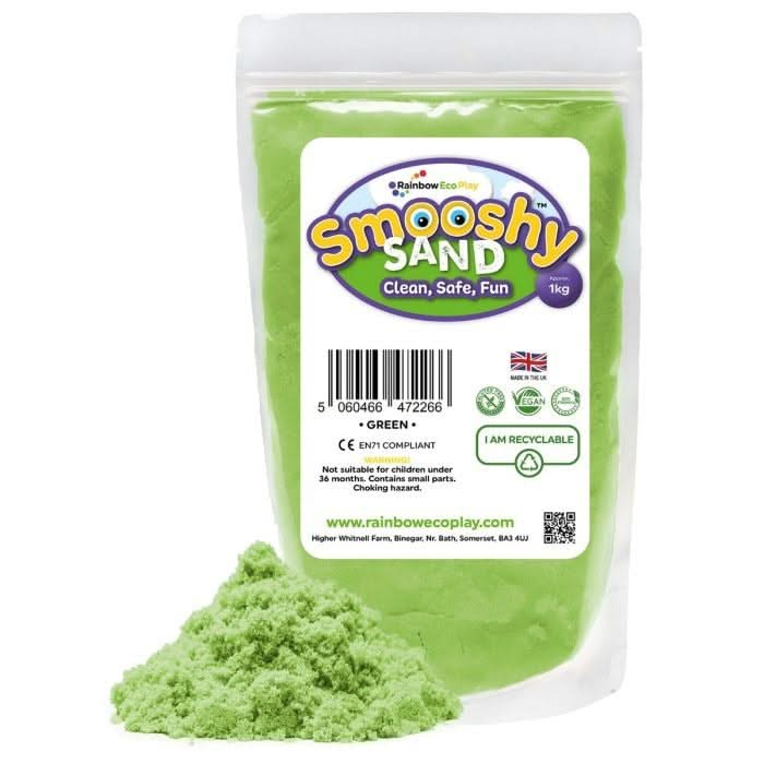 Smooshy Sand Green, Smooshy Sand Green,Rainbow Eco play sand, Rainbowecoplay ,Smooshy Sand Green 1KG,sensory sand,play sand,coloured play sand, Children's play sand, Smooshy Sand Green,Smooshy Sand Green is an amazing magnetic magic sand. You can squeeze it, mould it and then watch the magic sand flow through your fingers – you won't be able to put it down,the magic of Smooshy Sand Green is something special. Smooshy Sand Green is a soft magic sand which is fun, mess-free and great for kids sensory p,Smoosh