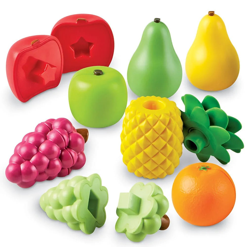 Snap-n-Learn Fruit Shapers, Snap-n-Learn Fruit Shapers,Learning resources maths resources,maths resources,maths resources,maths eyfs,eyfs maths, Snap-n-Learn Fruit Shapers,The Snap-n-Learn Fruit Shapers is a fruity preschool playfood set that introduces learning about colours and shapes. Inside each of these tactile fruits you'll find unique colour and shape pegs that build colour recognition, patterning, and shape sorting skills with every playtime. The snap-apart, push-together action ,Snap-n-Learn Fruit 