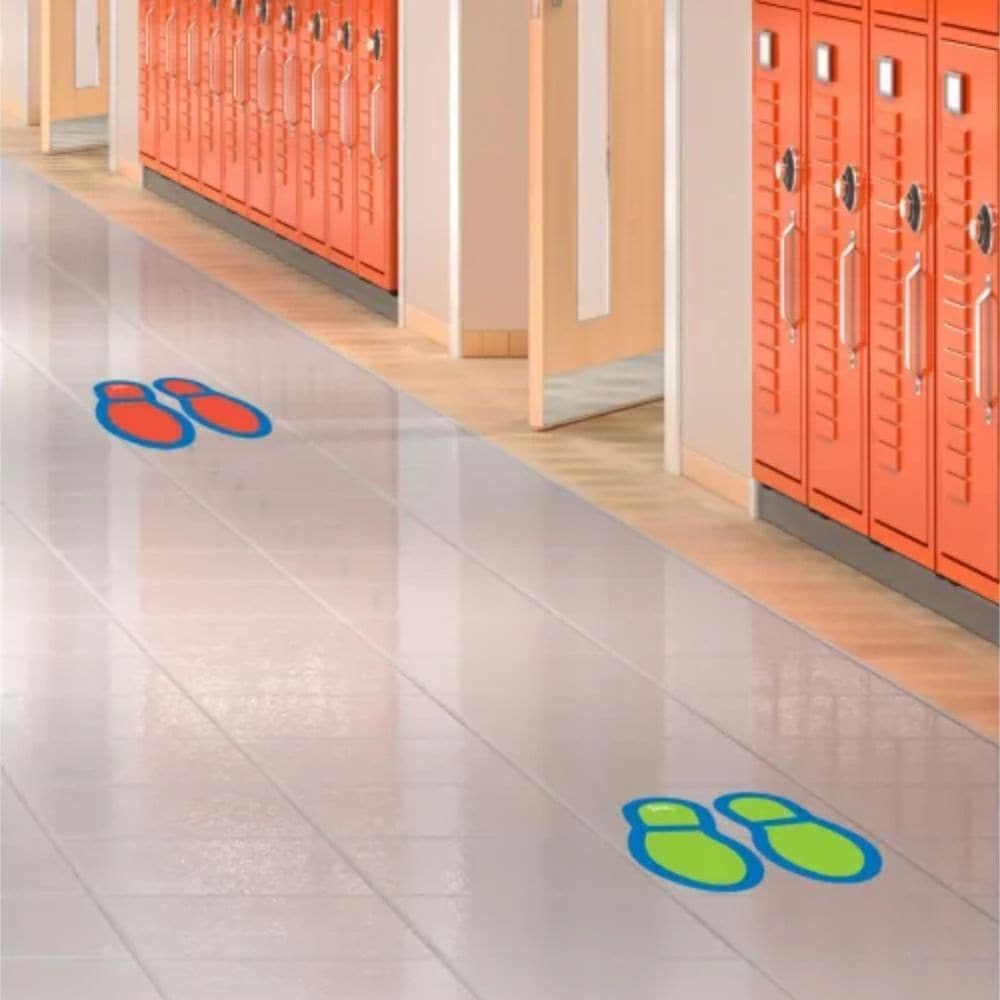 Social Distancing Floor Decals - Footprints, Social Distancing Floor Decals - Footprints,Social distancing decals,social distancing resources,social distancing decals, Social Distancing Floor Decals - Footprints,These brightly coloured, durable footprint decals can be used in busy indoor and outdoor zones as a visual reminder on where to stand for social distancing. The set includes decals in 4 bright colours: red, green, orange, and blue. These decals can be used on several different surfaces including con