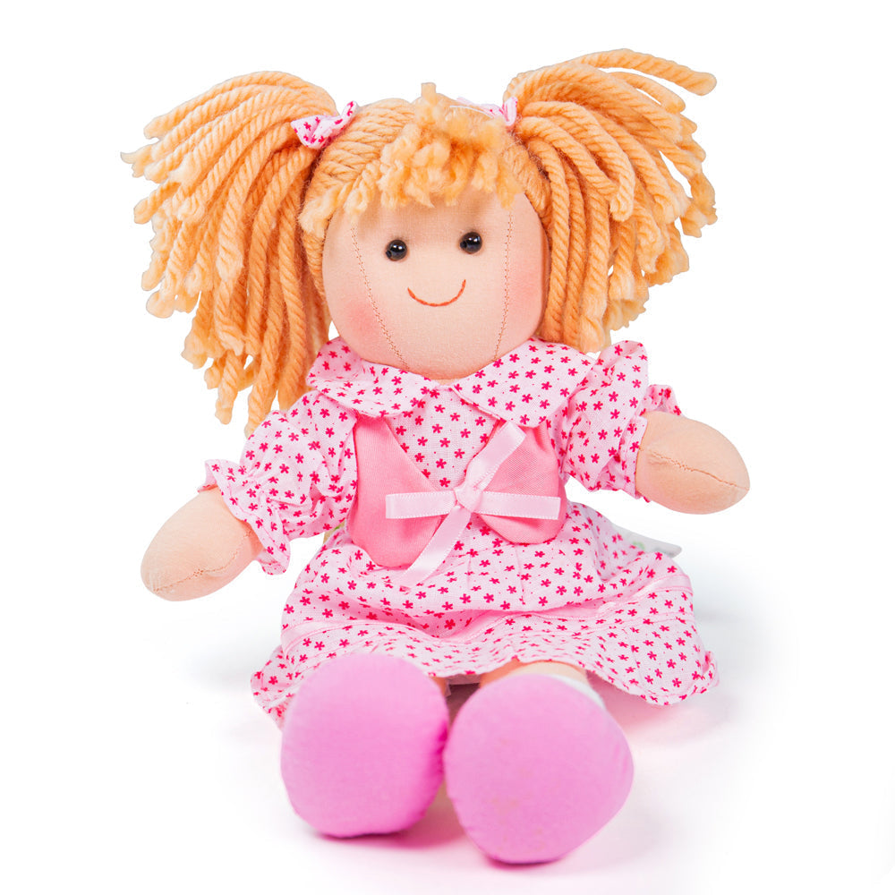 Sophie Doll - Small, Sophie Doll - Small,Bigjigs Sophie Doll,Sophie Doll,Bigjigs Dolls, Sophie Doll - Small,Introducing Sophie, a soft and cuddly doll who is ready to be your little one's new best friend! With her warm hearted personality, Sophie is eager to share endless playtime fun and lots of comforting hugs.Sophie comes dressed in a smart pink polka dot dress that exudes style and charm. Her matching hair ribbons add a ,SophieIntroducing Sophie, a soft and cuddly doll who is ready to be your little one