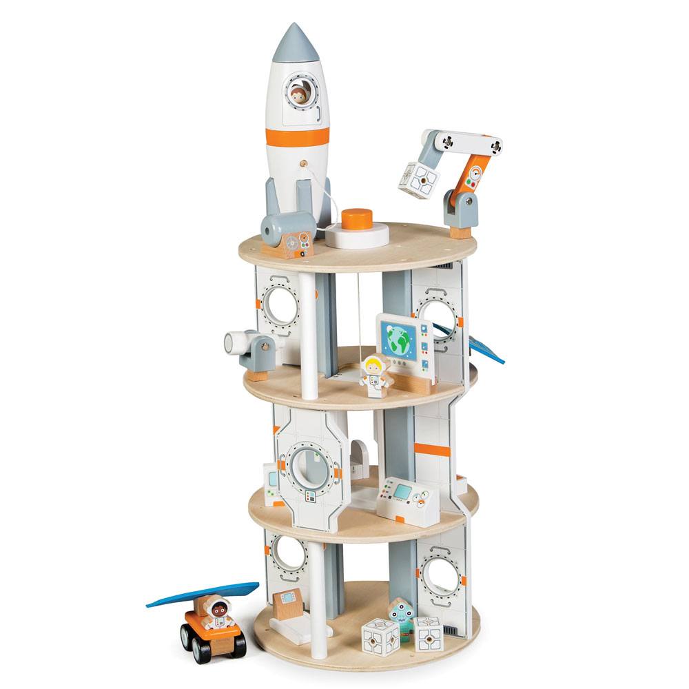 Space Station, Space Station,Bigjigs Space Station,Tidlo Space Station,Wooden space toys,space themed toys,wooden toys, Space Station,Blast off into a universe of wonder with this 22 piece Space Station playset from Tidlo! Send your astronaut into space in the rocket, and as you are nearing your approach jettison the rocket's module and dock with the station's airlocks to climb aboard. Explore the station using the working lift, observe the stars wit,Space StationBlast off into a universe of wonder with thi