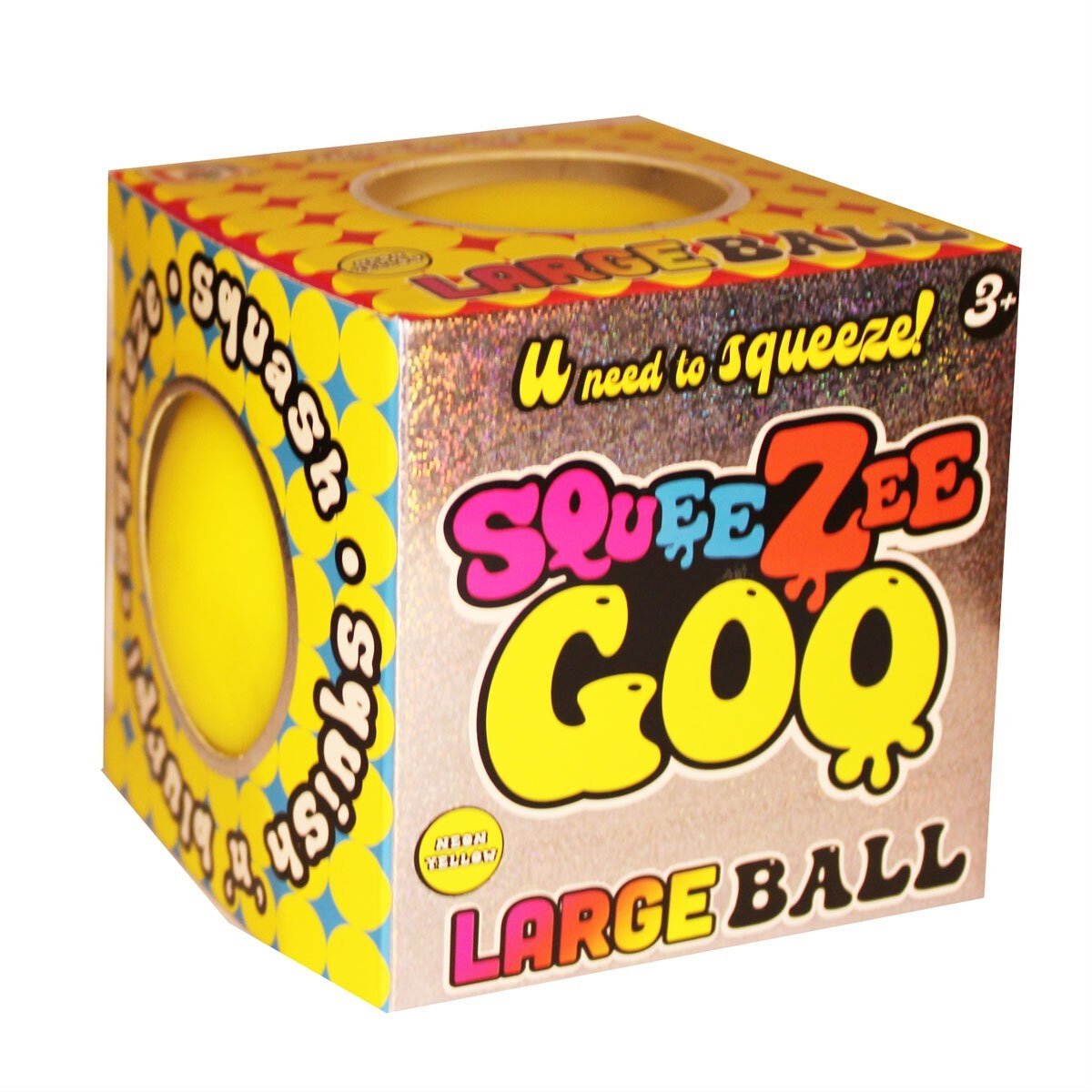 SqueeZee Goo Large Ball, SqueeZee Goo Large Ball,Large stress ball, large fidget toy,sensory toy,sensory ball,fidget toys, SqueeZee Goo Large Ball,Kids will love squishing and stretching this large SqueeZee Goo ball fidget toy! The squishy fun just got supersized with this large ball, this neon coloured stress ball is filled with oozy goo. Kids will love watching it squash out when they squeeze, returning to its original shape as they let go. Product features Kid,SqueeZee Goo Large BallKids will love squish