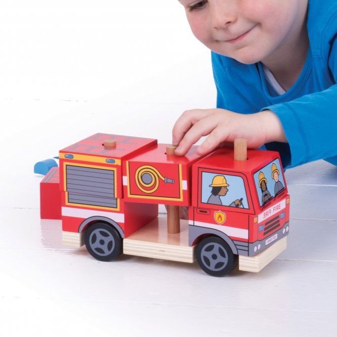 Stacking Fire Engine, Stacking Fire Engine,bIGJIGS TOYS,hape sequencing games,shape sequencing toys,shape recognition games, Stacking Fire Engine,Discover Double the Fun with the Bigjigs Stacking Fire Engine!Sound the alarm and get ready for action-packed fun and learning with our Bigjigs Stacking Fire Engine! This 2-in-1 toy effortlessly combines the joy of stacking with the thrill of push-along play, making it a must-have for every young hero in training. Stac,StackingDiscover Double the Fun with the Bigj