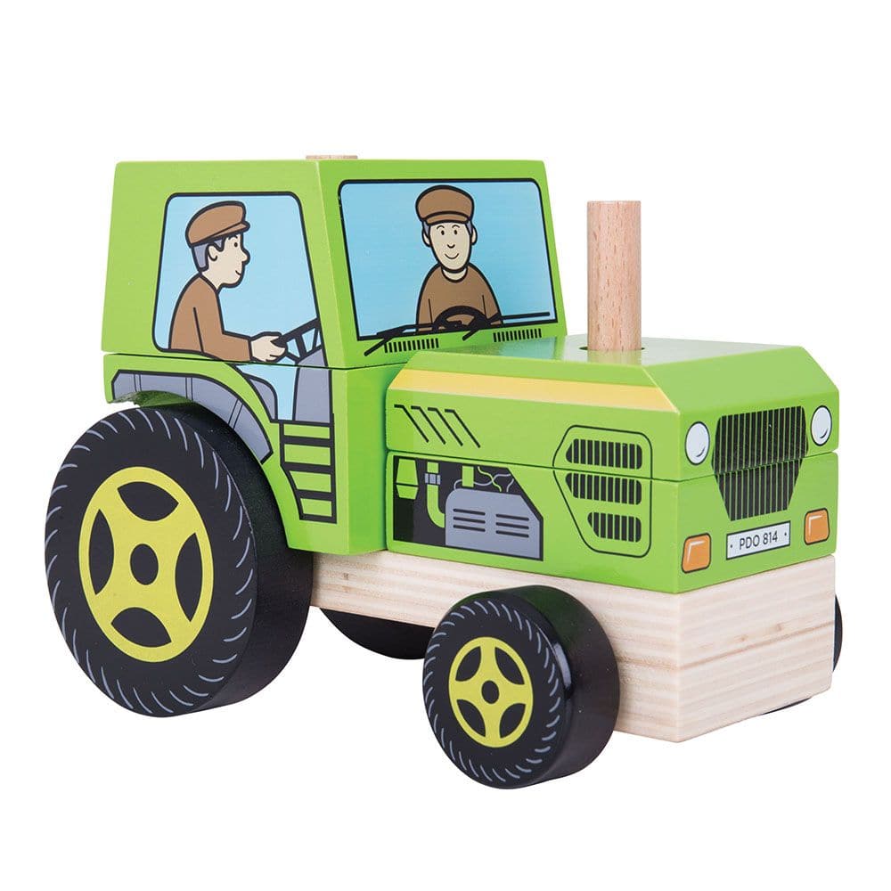 Stacking Tractor, Stacking Tractor,shape sequencing games,shape sequencing toys,shape recognition games, Stacking Tractor,The Farmer is on his way to a new countryside adventure in the Bigjigs Toys Stacking Tractor. This vibrant green wooden stacking toy has fine painted detailing and looks similar to the real thing! Kids can develop their dexterity and problem-solving skills with this 2 in 1 stacking and push along toy. Before you can ge,StackingThe Farmer is on his way to a new countryside adventure in th