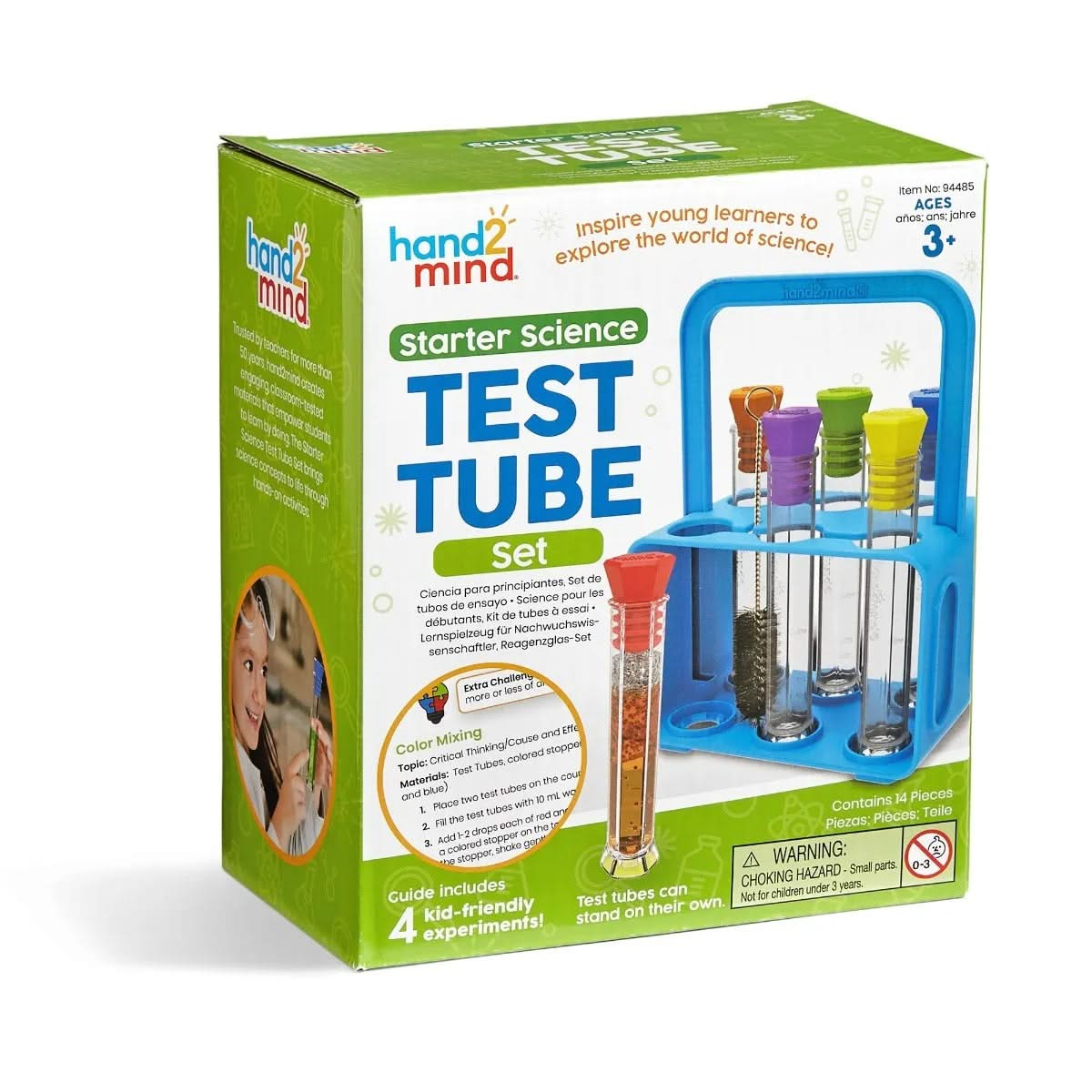 Starter Science Test Tube Set, Starter Science Test Tube Set,Learning Resources Starter Science Test Tube Set,classroom science resources, Starter Science Test Tube Set,The Starter Science Test Tube Set will inspire young learners to explore the world of science with 6 test tubes for kids and Activity Guide with 4 child-friendly experiments. Each hexagonal test tube has a base and can stand on their own and has a colourful hexagonal lid. This means these test tubes won’t roll off theThe Starter Science Test