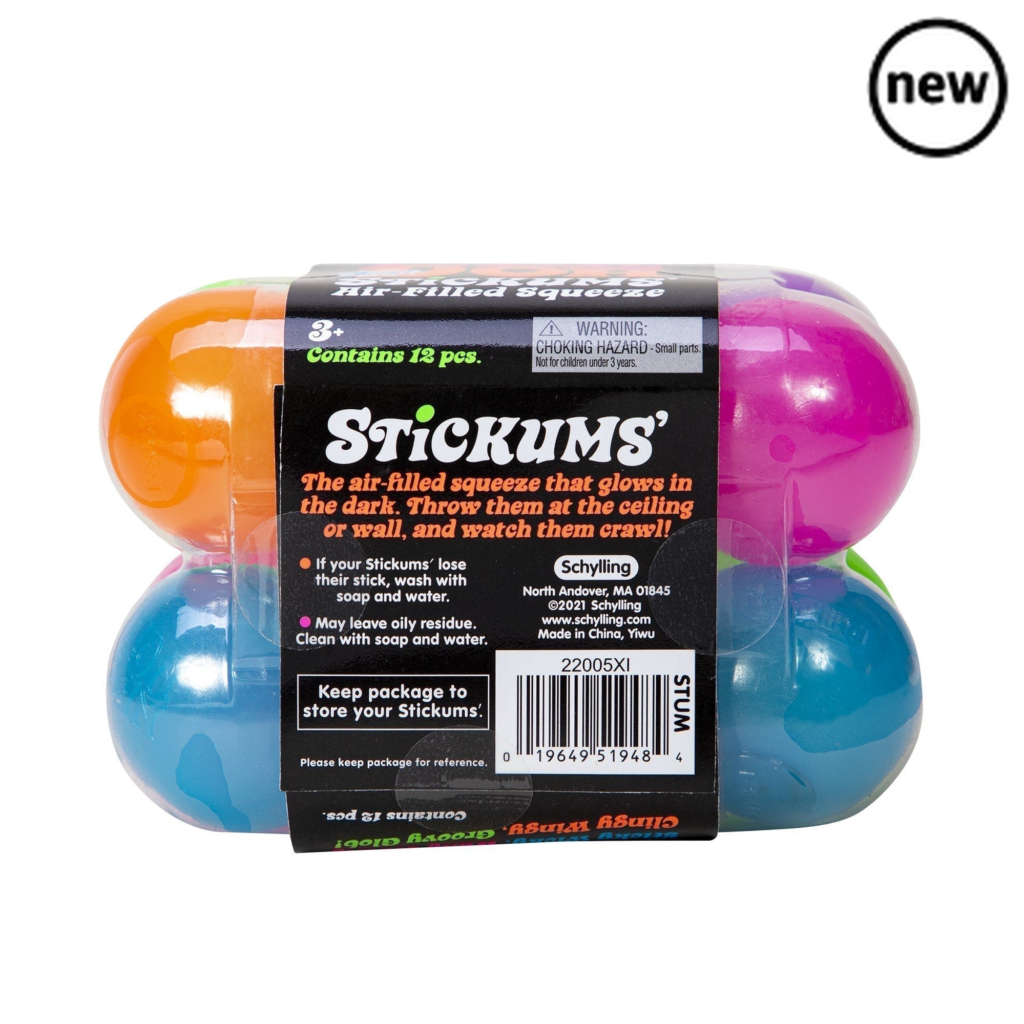 Stickums Needoh, Stickums Needoh,Nee Doh stress balls,Needoh toys,Needoh fidget toys, Stickums Needoh,Nee Doh Stickums have a sticky outer skin and a cushy air-filled centre, perfect for squishing, squeezing and smushing!Coming in a compact pack of 12, your sticky-wicky, wally-crawly, glow-in-the-dark globs will cling together, or stick to the windows and walls! They're lightweight, and perfect for sticky rolling or sq,StickumsNee Doh Stickums have a sticky outer skin and a cushy air-filled centre, perfect 